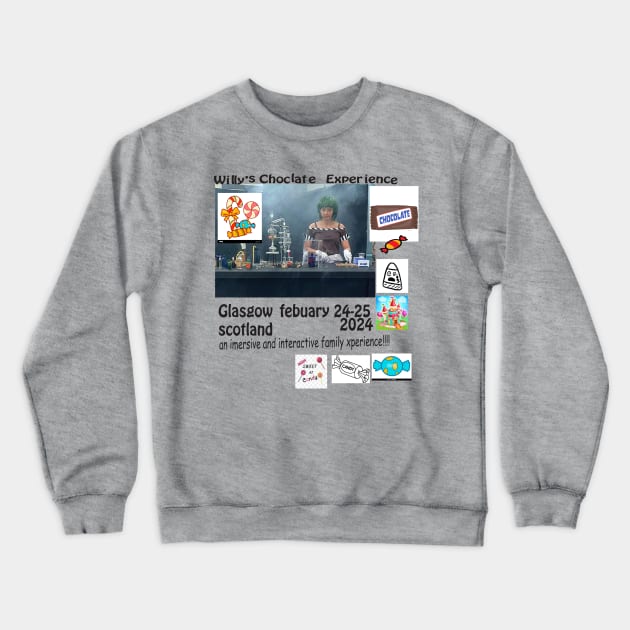 Willy's Chocolate Experience Crewneck Sweatshirt by MindsparkCreative